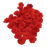 30 Aplique Florzinha Para Laços Flor De Tecido Poliéster 3cm