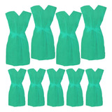 30 Avental Descartavel Verde Tnt Sem Manga 30gr Paciente