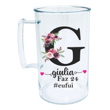 30 Canecas Chopp Acrílicas Personalizada 300 Ml