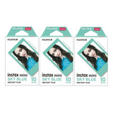 30 Filme Borda Sky Blue Para Instax Mini 9, 11 12