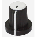 30 Knobs P/ Potenciômetro Eixo Estriado Preto/branco
