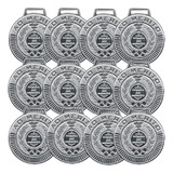 30 Medalhas Rema Honra Ao Mérito 40mm C/ Fita Cor Prata 4440