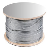 30 Metros De Cabo De Aço Galvanizado 1/4 Pvc Cristal 8mm