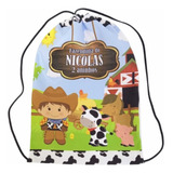 30 Mochilinhas Personalizadas Fazendinha Sacolinha