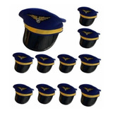 30 Quepe Aviador Adulto Azul Fantasia Piloto Avião