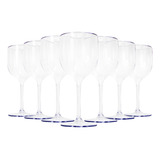 30 Taças De Vinho Acrílico Cristal 260ml Festas Casamentos