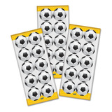 30 Adesivos Bola Futebol 3 Cartelas Com 10 Adesivos Cada
