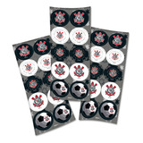 30 Adesivos Corinthians 3 Cartelas Com 10 Adesivos Cada