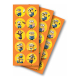 30 Adesivos Minions 4x4xm Aprova D agua