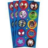 30 Adesivos Spidey E Amigos 3 Cartelas 10 Adesivos Cada