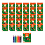 30 Caixas Mini Lápis De Cor 12 Cores Atacado Brinde Festa