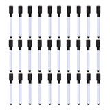 30 Canetas Preta Quadro Branco C Apagador E Imã Tampa