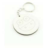 30 Chaveiros Personalizados Branco Infantil Sapinho