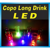 30 Copo Pisca Led Long Drink Neon Festa Balada Glow