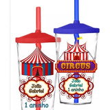 30 Copos Shake Twister 500ml Tampa Canudo Personalizado