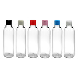 30 Frascos 100 Ml Cilíndrico Plástico Pet Tampa Flip Top