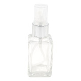 30 Frascos 30ml Quadrado Vidro Válvula Spray Capa Incolor