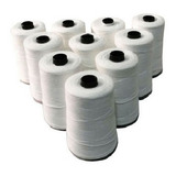 30 Linha Fio P Máquina De Costurar Saco Sacaria Cone 250gs Cor Branco