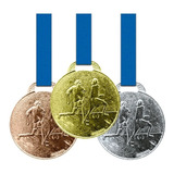 30 Medalhas 45mm Futebol Ouro Prata Bronze Aço Com Fita
