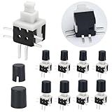 30 Peças De Micro Interruptor De Botão De Travamento Lateral Placa De Circuito De Montagem 5 8 5 8 Mm 0 6 Cm SPDT 6Pin On Off Self Lock Mini Botão SMD Com Tampa DC 30V 0 1A