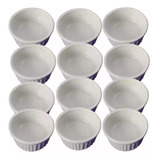 30 Ramekin Branco Canelado 150 Ml Porcelana Para Buffet