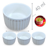 30 Ramequim Molho Pequeno 40ml Molheira Acompanhamento Doce Cor Branco Liso