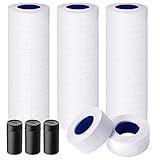 30 Rolos 15 000 Peças De Etiquetas Brancas Para Etiquetadora Mx 5500 Branco Pricemarker Adesivos Mais 3 Rolos De Tinta Refil 30 Rolos De Branco Puro 3 Recargas De Tintas 