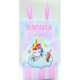 30 Sacolinhas Personalizadas 17x10x4 Unicórnio