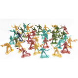 30 Soldados Boneco Militar Combate Brinquedo Plastico Mini