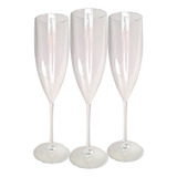 30 Taças De Champagne Acrílico Cristal 160ml Drink Champanhe
