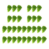 30 Unidades De Folhas De Vegetais Artificiais De Alface Fals