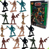 300 Boneco Soldado Plastico Guerra Exercito Militar Miniatur