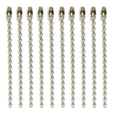 300 Corrente De Bolinha Ferro Com Canoa 10 Cm Tag Chaveiro