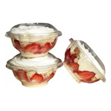 300 Embalagens 250ml Bolo De Pote C/ Tampa Descartável G680