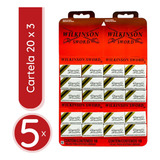 300 Lâminas Wilkinson Navalha De Barbear - 5 Cartelas 20x3