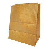 300 Sacos Papel Kraft Liso Grande Delivery 31cmx19cmx32cm