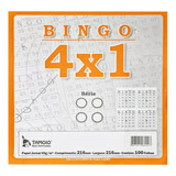 300 Cartelas De Bingo Tamoio 4x1