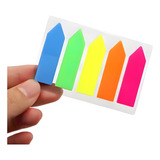 300 Marcadores Página Colorido 5cores Leitura Livro Caderno