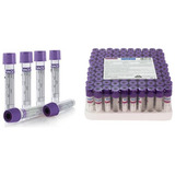 300 Tubos P Coleta De Sangue A Vacuo Edta 2ml Tampa Roxa