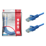 30x Cabo De Rede Patch Cord Azul 5 Metros Rj45 Cat6 Ftp 5 