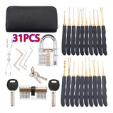 31pcs Micha Key Set+cadeado Transparente Para Treinamento