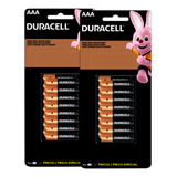 32 Pilhas Duracell Duralock Alcalina Aaa Embalagem C/16 Unid