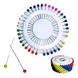 320 Alfinetes Cabeça Bola Colorida Fino Costura Patchwork