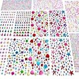 3228 Peças De Adesivos De Pedras Preciosas Adesivos Autoadesivos De Joias De Strass Adesivos De Diamante Decorativos Joias De Formas Variadas Adesivos De Strass Adesivos De Joias Artesanais Para