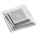 33pcs BGA Universal Reballing Rework Stencils Kit Steel Template Mesh For BGA Rework Direct Heat Set Solution With BGA Stencils Template For Precision