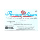 3435 Cartão Telefônico Florença Massas Tir 10 Mil Telebras