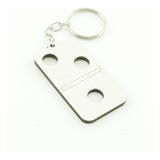 35 Chaveiros Personalizados Branco Infantil Dominó