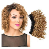 35 Cm Ombré Cabelo Encaracolado Cabelo Humano 2 Peças 100g