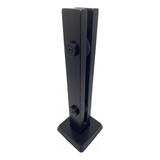 36 Coluna Torre 30cm Preto Fosco 2 Furos Guarda Corpo Inox