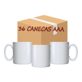 36 Canecas Brancas Porcelana Aaa Importada Sublimação 325ml